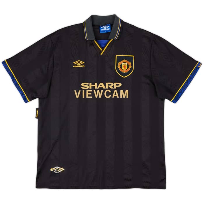 1993-95 Manchester United Away Shirt Cantona #7 - 7/10 - (XL)