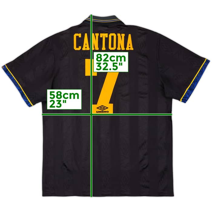 1993-95 Manchester United Away Shirt Cantona #7 - 7/10 - (XL)