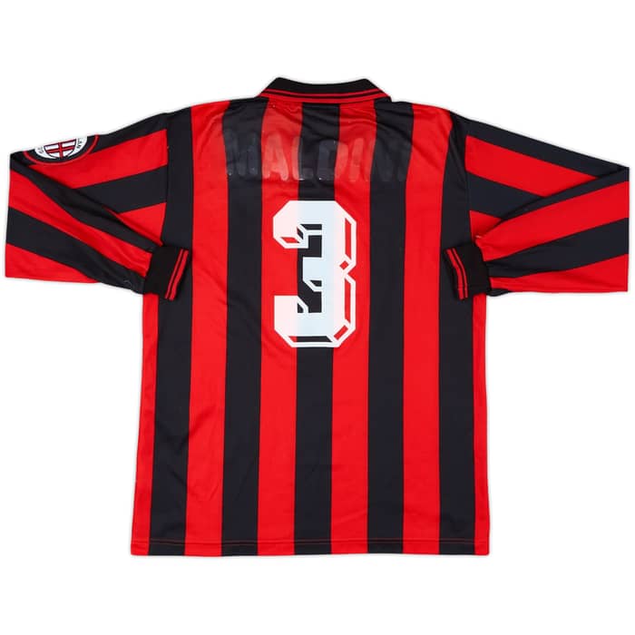 1994-95 AC Milan Home L/S Shirt Maldini #3 - 5/10 - (M)