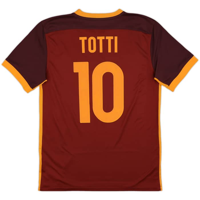 2015-16 Roma Home Shirt Totti #10 - 10/10 - (M)