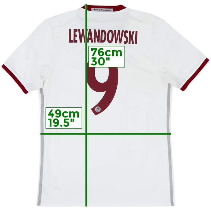 2016-17 Bayern Munich Third Shirt Lewandowski #9 - 7/10 - (M)