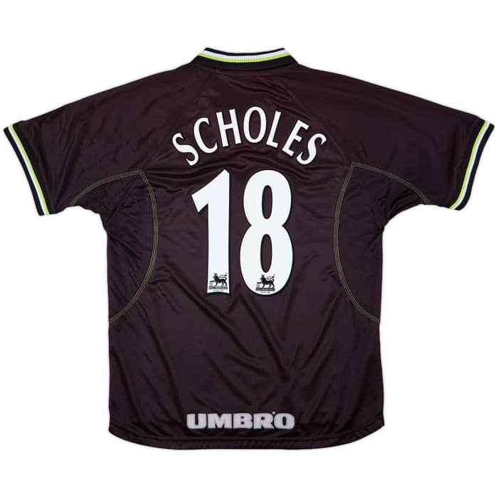 1998-99 Manchester United Third Shirt Scholes #18 - 7/10 - (L)