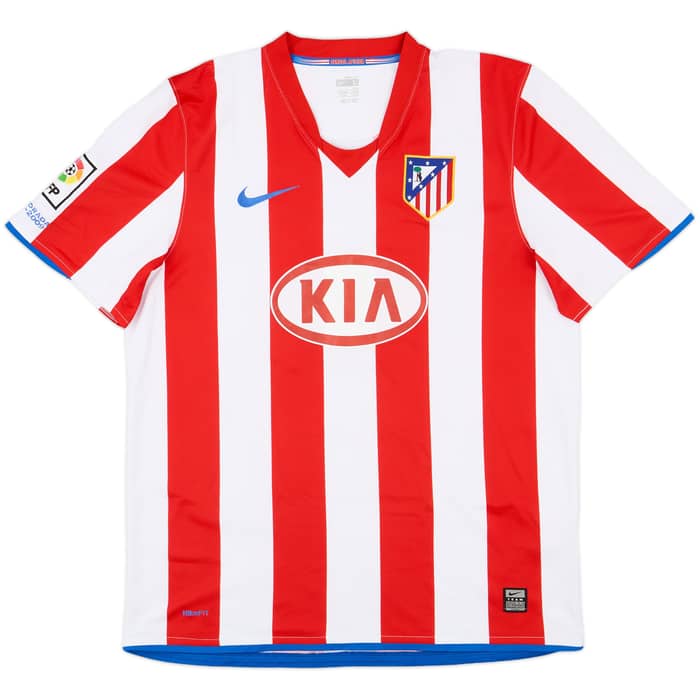 2008-09 Atletico Madrid Home Shirt Kun Aguero #10 - 8/10 - (L)