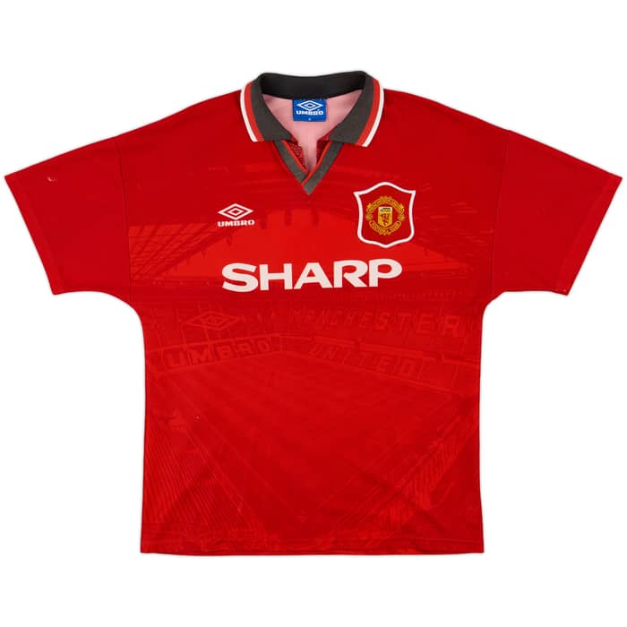 1994-96 Manchester United Home Shirt Cantona #7 - 8/10 - (M)