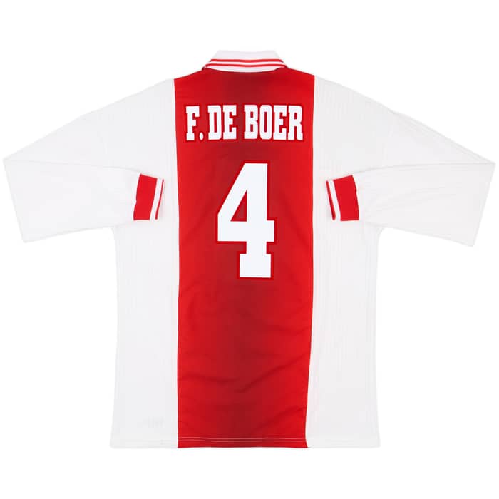 1997-98 Ajax Home L/S Shirt F.De Boer #4 - 10/10 - (L)