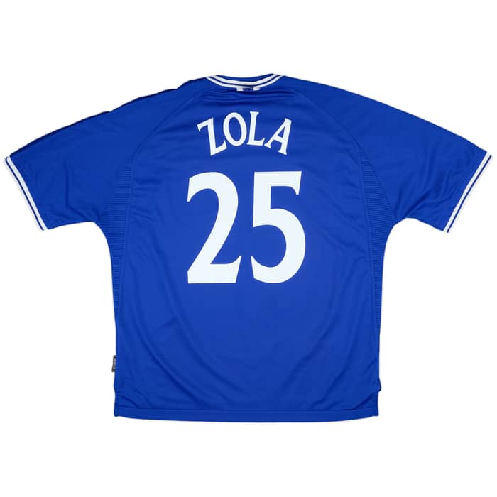 1999-01 Chelsea Home Shirt Zola #25 - 9/10 - (XXL)