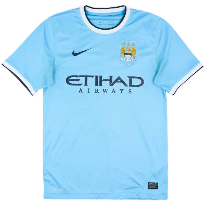2013-14 Manchester City Home Shirt Silva #21 - 6/10 - (S)