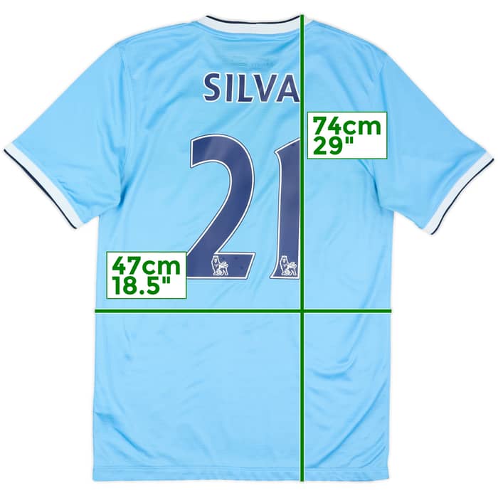 2013-14 Manchester City Home Shirt Silva #21 - 6/10 - (S)