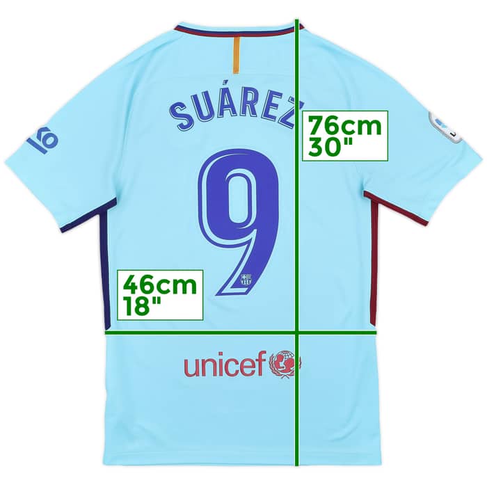 2017-18 Barcelona Away Shirt Suarez #9 - 9/10 - (S)