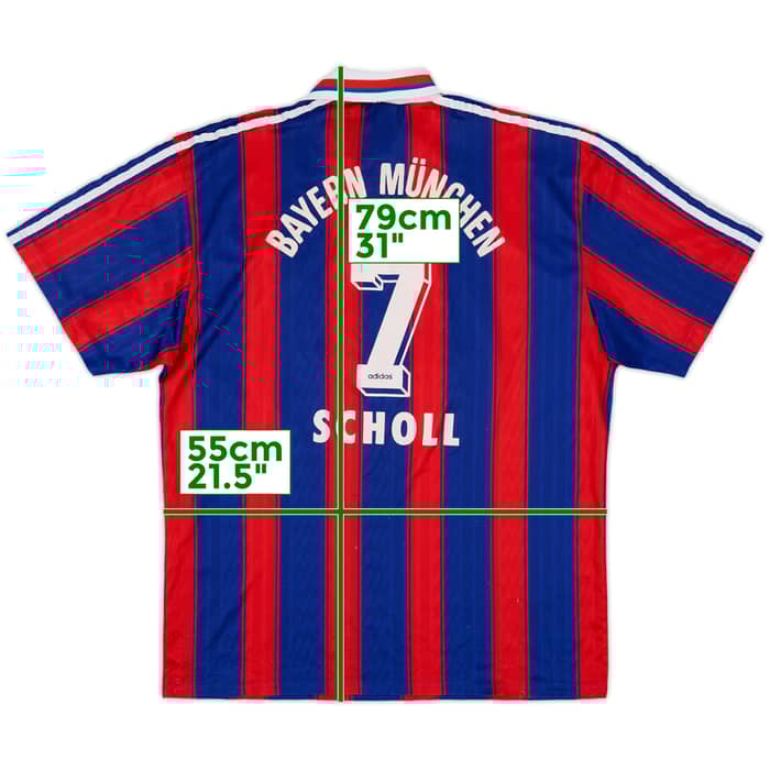1995-97 Bayern Munich Home Shirt Scholl #7 - 5/10 - (M)