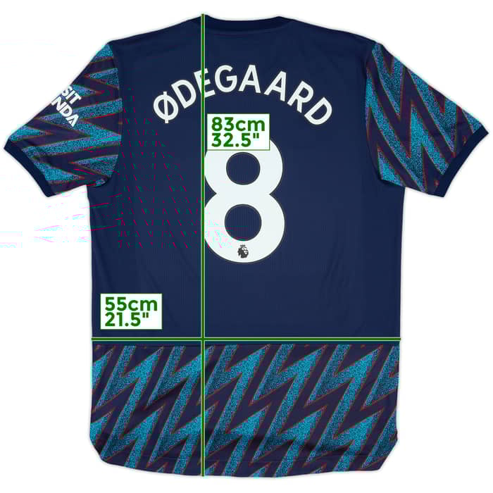2021-22 Arsenal Authentic Third Shirt Odegaard #8 (L)