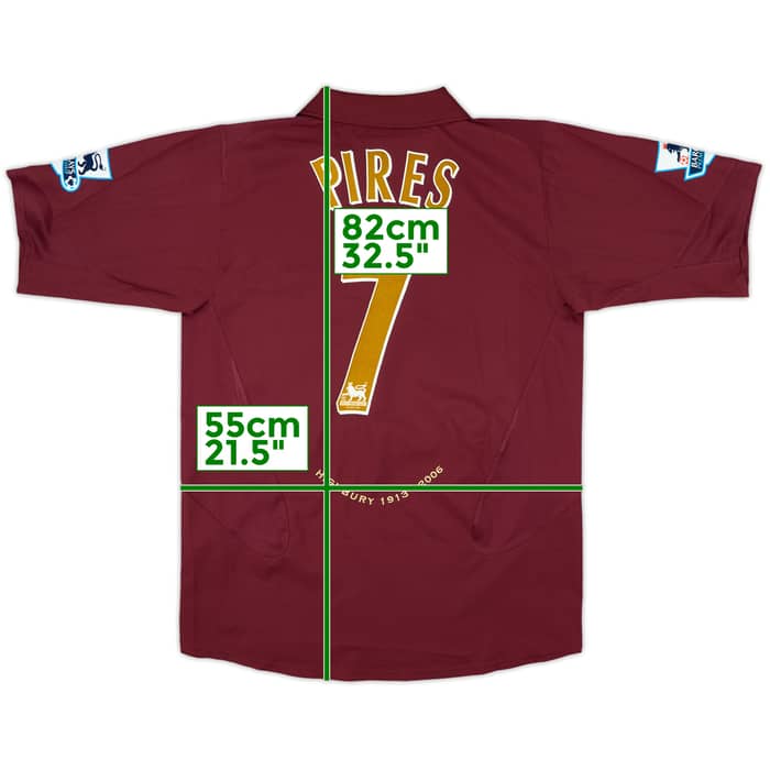 2005-06 Arsenal Home Shirt Pires #7 - 10/10 - (L)