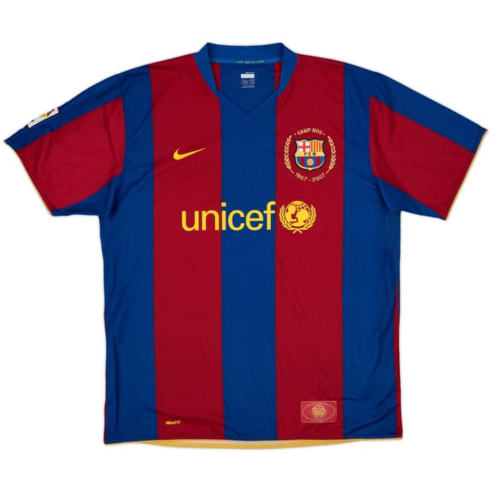 2007-08 Barcelona Home Shirt Ronaldinho #10 - 9/10 - (XL)