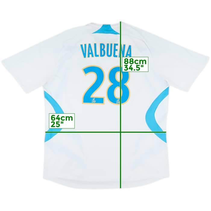 2007-08 Olympique Marseille Home Shirt Valbuena #28 - 7/10 - (3XL)