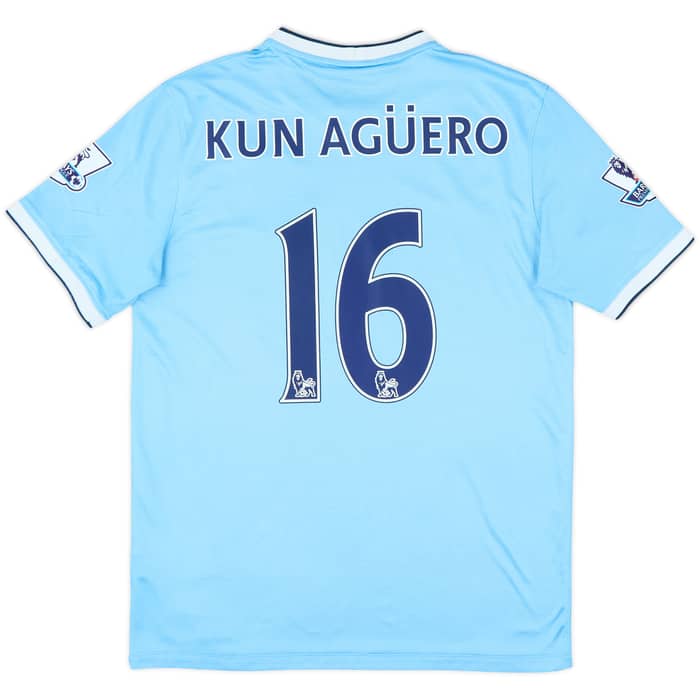 2013-14 Manchester City Home Shirt Kun Aguero #16 - 6/10 - (M)