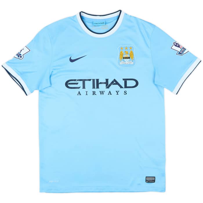 2013-14 Manchester City Home Shirt Kun Aguero #16 - 6/10 - (M)
