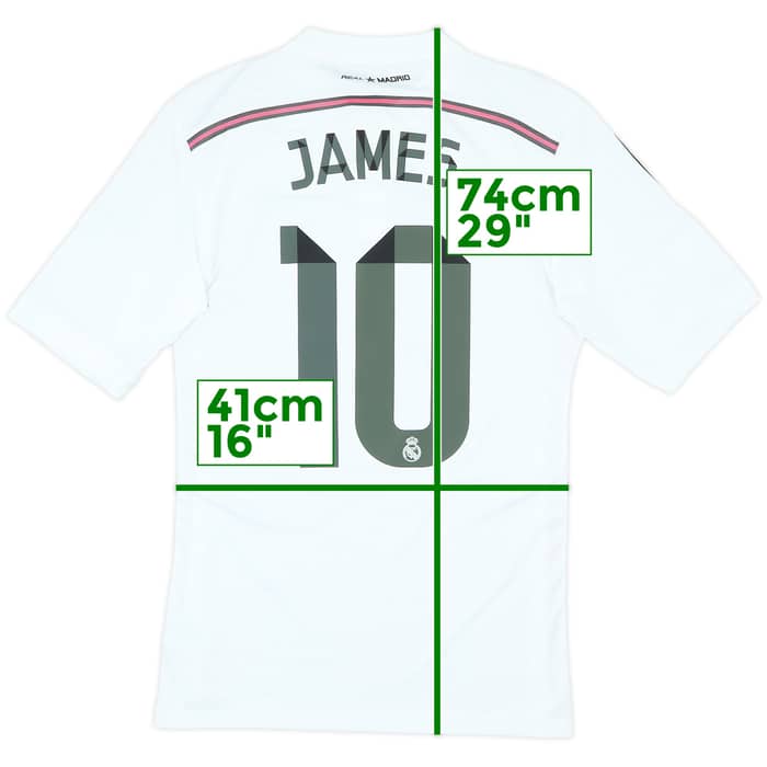 2014-15 Real Madrid Home Shirt James #10 (S)