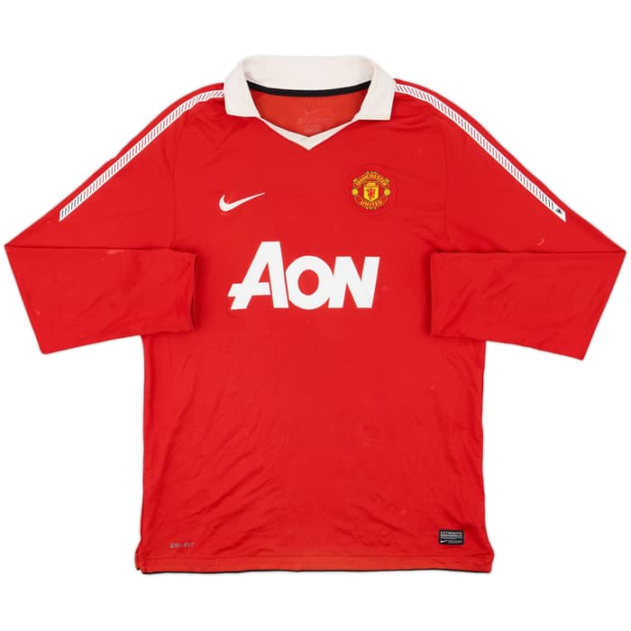 2010-11 Manchester United Home L/S Shirt Scholes #18 - 5/10 - (L)