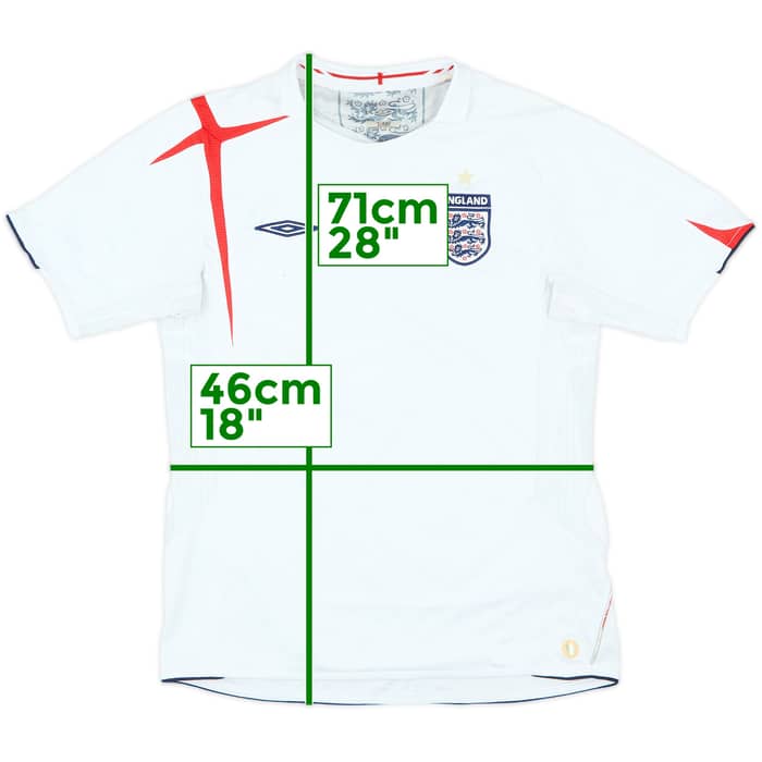 2005-07 England Home Shirt - 5/10 - (M)