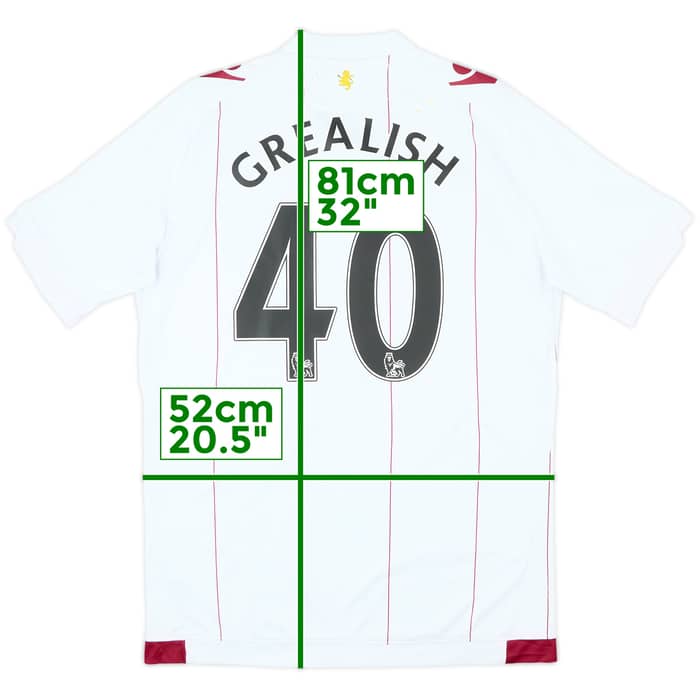 2014-15 Aston Villa Away Shirt Grealish #40 - 6/10 - (L)
