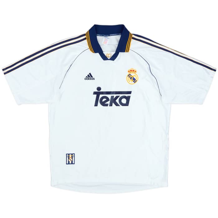 1998-00 Real Madrid Home Shirt Raul #7 - 8/10 - (L)