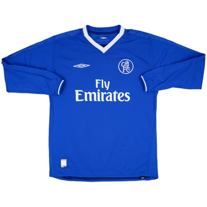 2003-05 Chelsea Home L/S Shirt Drogba #15 - 9/10 - (M)