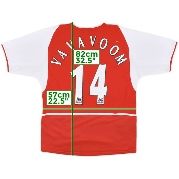 2002-04 Arsenal Home Shirt Va Va Voom #14 - 6/10 - (M)