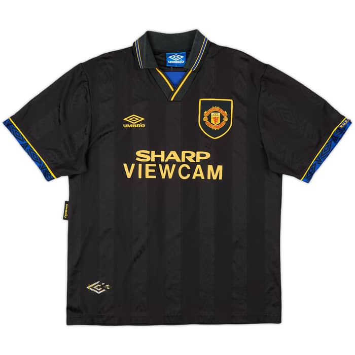1993-95 Manchester United Away Shirt Cantona #7 - 8/10 - (L)