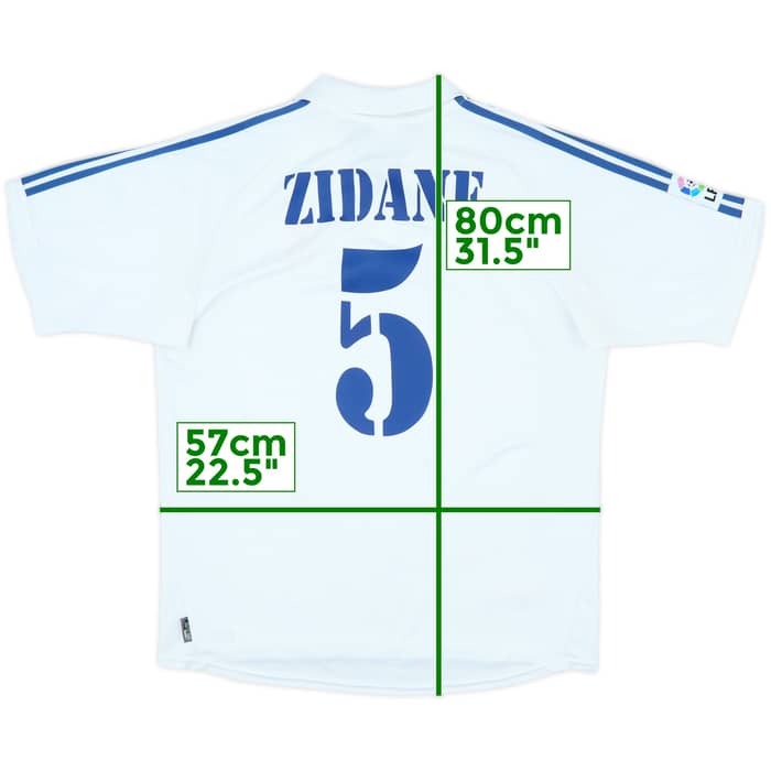 2001 Real Madrid Home Shirt Zidane #5 - 8/10 - (L)