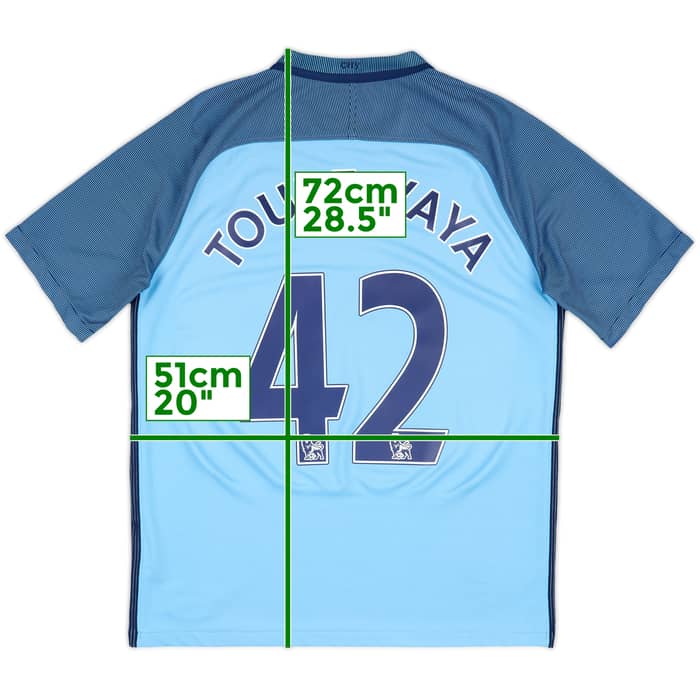 2016-17 Manchester City Home Shirt Toure Yaya #42 - 9/10 - (M)