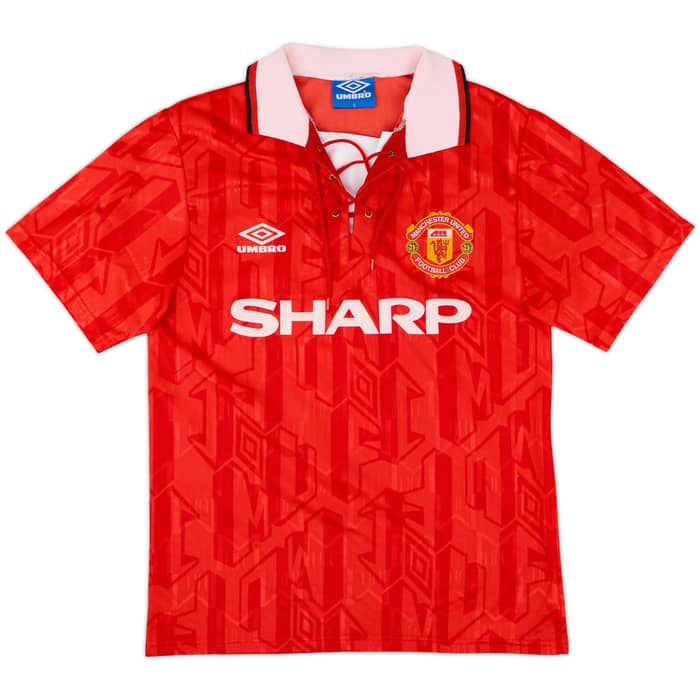 1992-94 Manchester United Home Shirt Cantona #7 - 8/10 - (S)