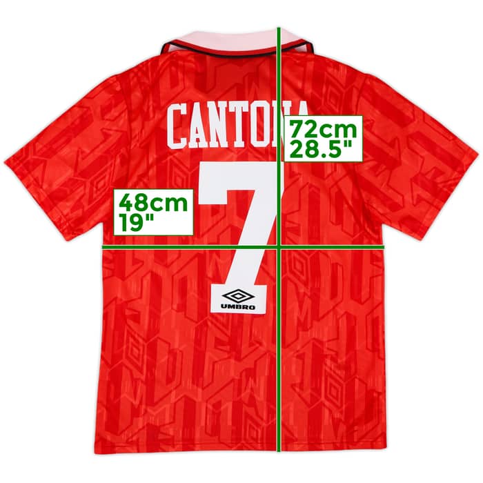 1992-94 Manchester United Home Shirt Cantona #7 - 8/10 - (S)