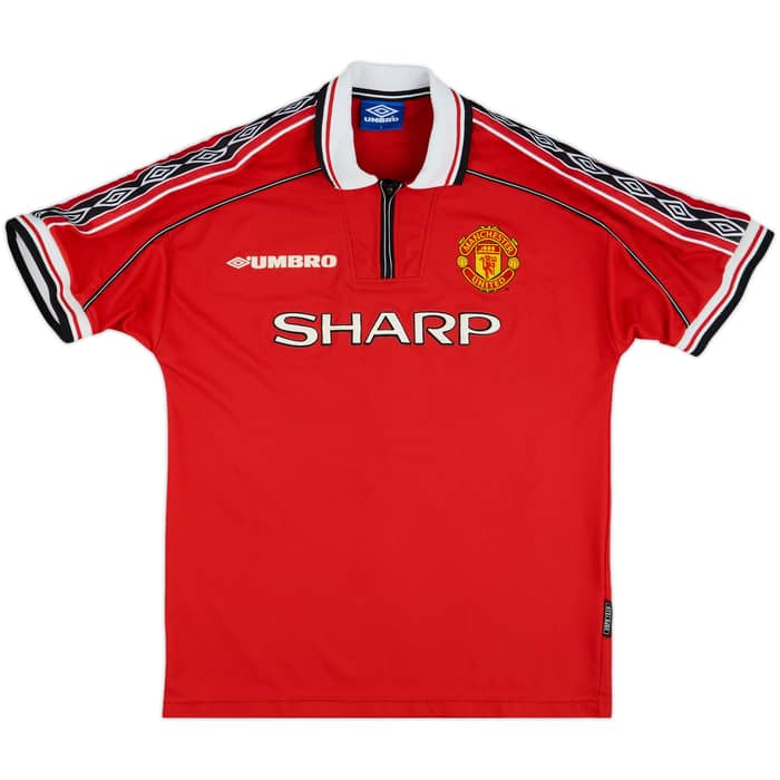 1998-00 Manchester United Home Shirt Beckham #7 - 9/10 - (L)