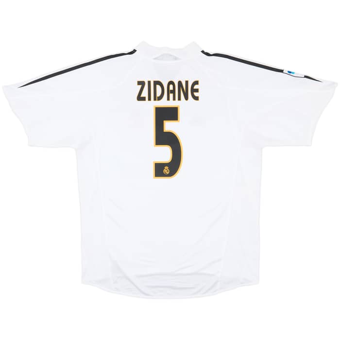 2004-05 Real Madrid Home Shirt Zidane #5 - 8/10 - (L)