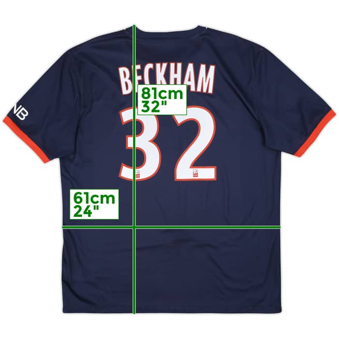 2013-14 Paris Saint-Germain Home Shirt Beckham #32 - 8/10 - (XL)