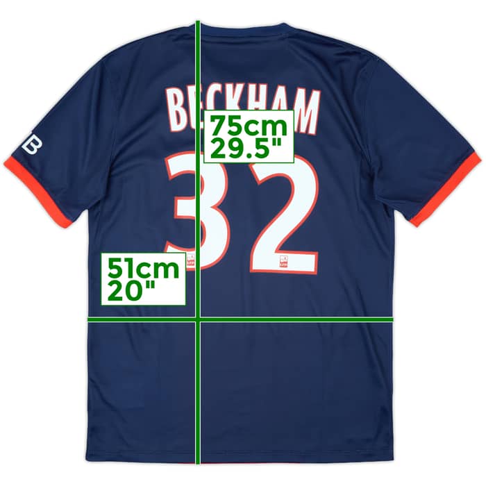 2013-14 Paris Saint-Germain Home Shirt Beckham #32 - 9/10 - (M)