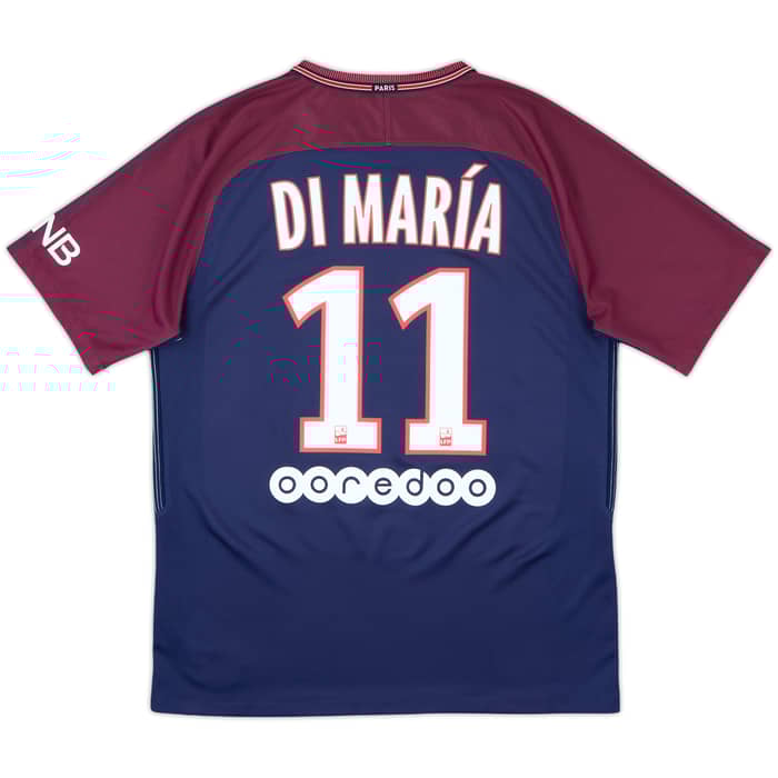 2017-18 Paris Saint-Germain Home Shirt Di Maria #11 - 8/10 - (M)