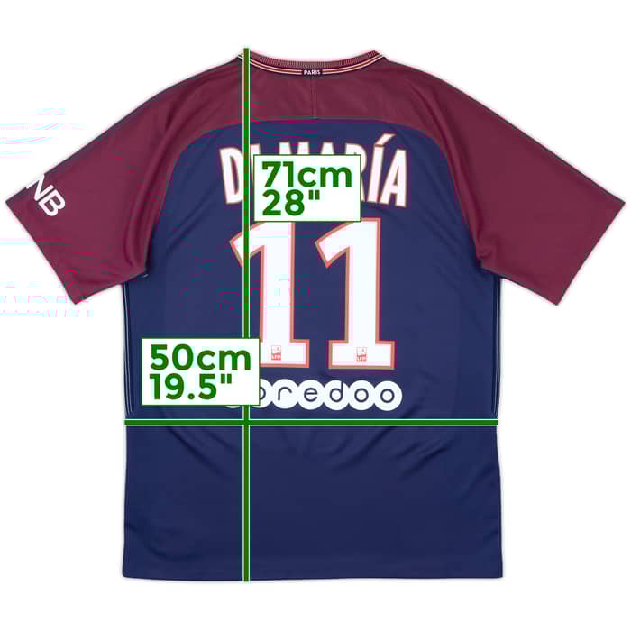 2017-18 Paris Saint-Germain Home Shirt Di Maria #11 - 8/10 - (M)