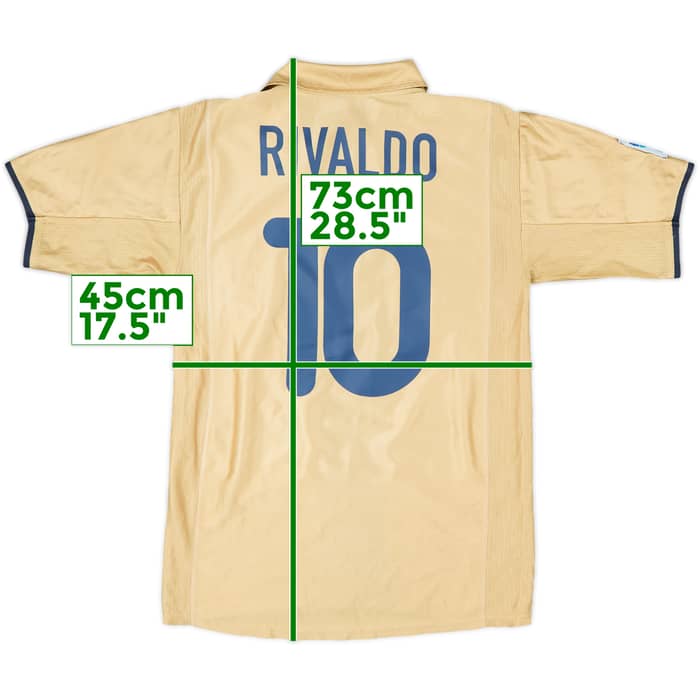 2001-03 Barcelona Away Shirt Rivaldo #10 - 8/10 - (S)