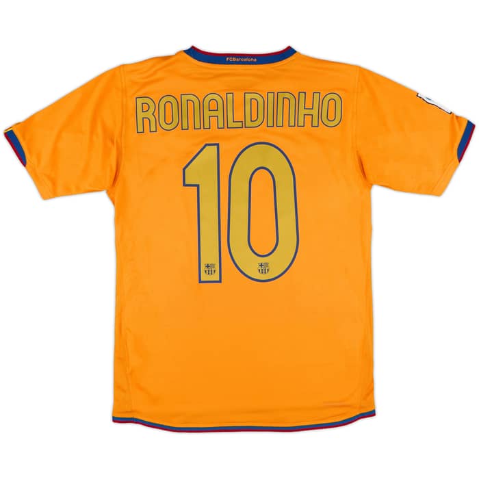 2006-08 Barcelona Away Shirt Ronaldinho #10 - 9/10 - (S)