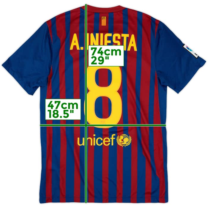 2011-12 Barcelona Home Shirt A.Iniesta #8 - 9/10 - (S)