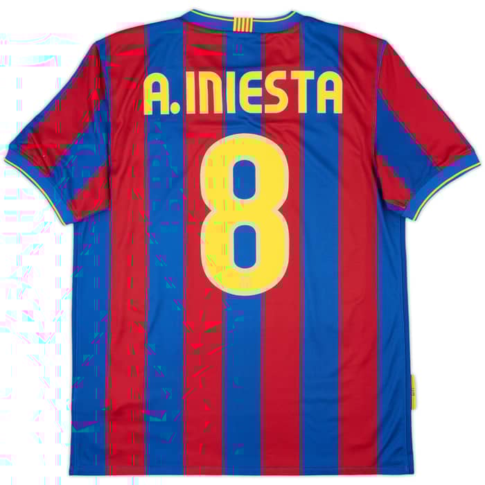 2009-10 Barcelona Home Shirt A.Iniesta #8 - 8/10 - (M)