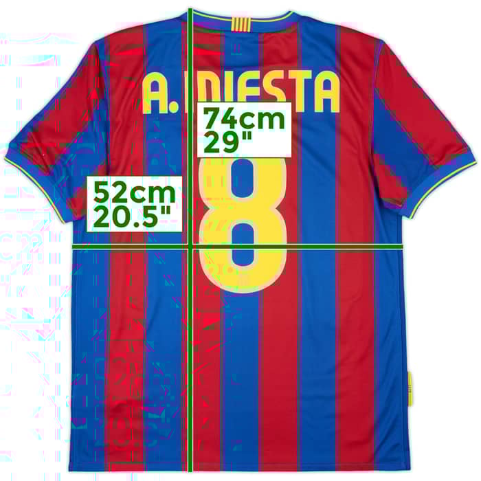 2009-10 Barcelona Home Shirt A.Iniesta #8 - 8/10 - (M)