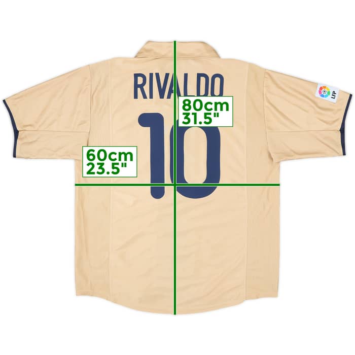2001-03 Barcelona Away Shirt Rivaldo #10 - 9/10 - (XL)