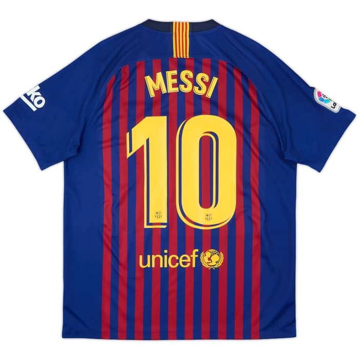 2018-19 Barcelona Home Shirt Messi #10 - 9/10 - (L)