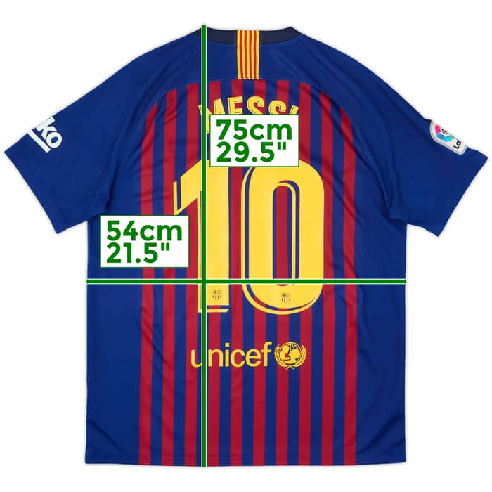 2018-19 Barcelona Home Shirt Messi #10 - 9/10 - (L)