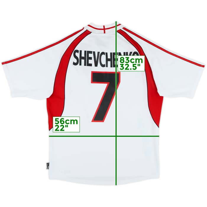 2000-02 AC Milan Away Shirt Shevchenko #7 - 9/10 - (L)