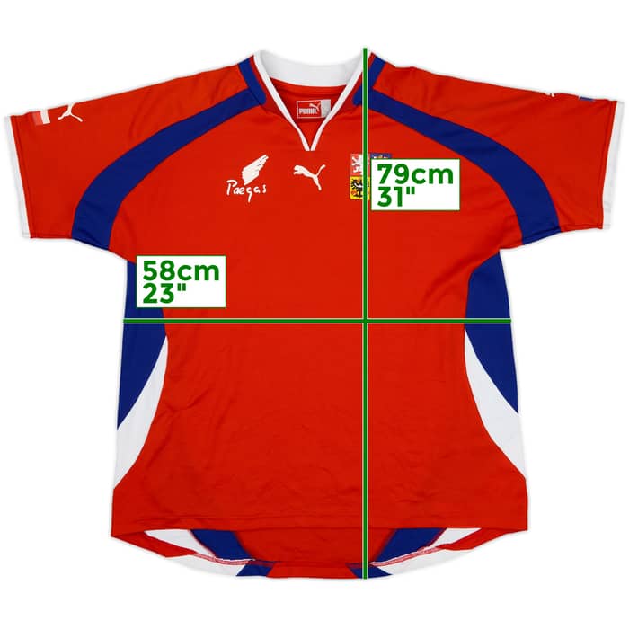 2000-02 Czech Republic Basic Home Shirt - 8/10 - (XL)