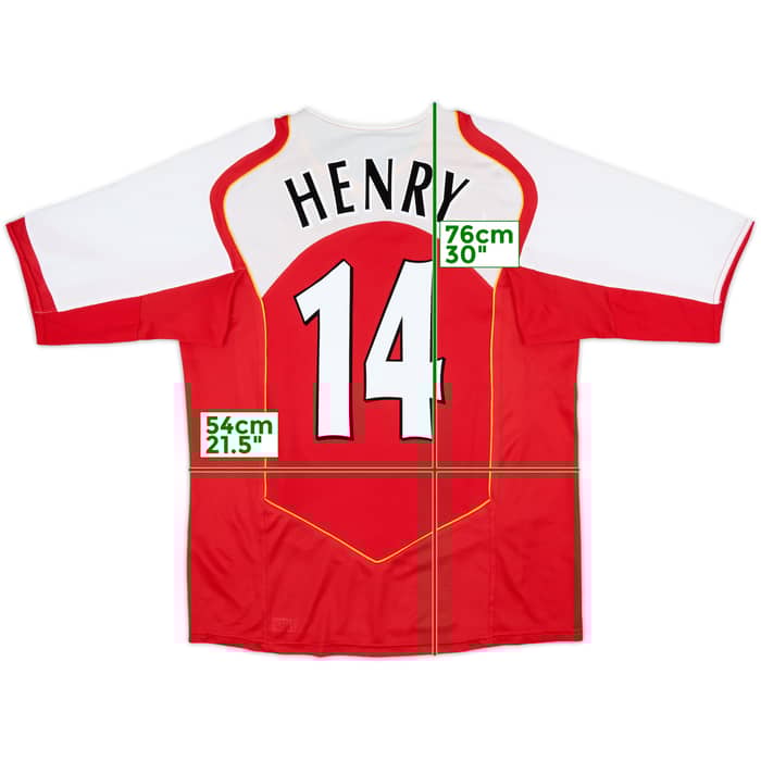 2004-05 Arsenal Home Shirt Henry #14 - 9/10 - (L)
