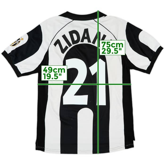 1997-98 Juventus Centenary Home Shirt Zidane #21 - 6/10 - (S)